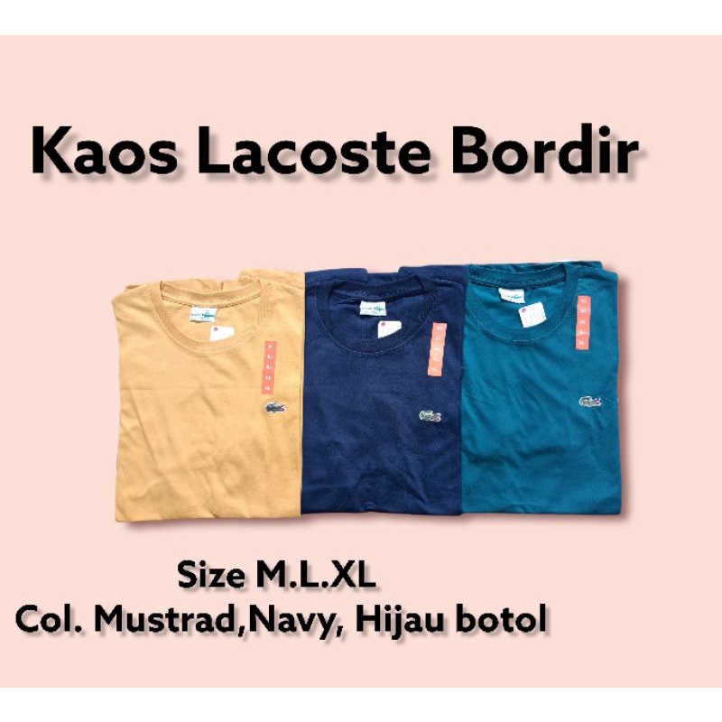 kaos Lacoste Bordir