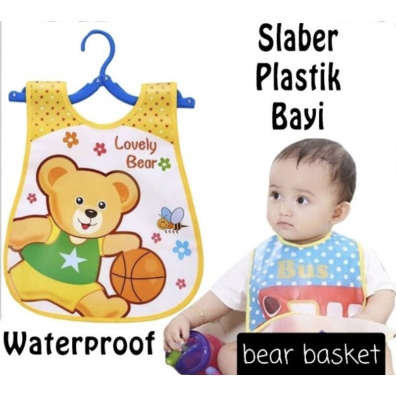 ~ PIYOSHI08 ~ Slabber Plastik Anti Air Celemek Makan Bayi Waterproof Motif Karakter Lucu Murah AF42