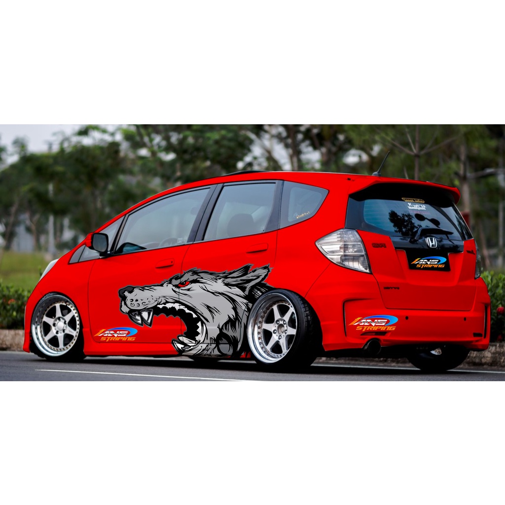 DECAL STIKER MOBIL JAZZ AGYA AYLA YARIS VIOS SWIFT AVANZA BRIO ATOS SRIGALA WOLF/ STIKER MOBIL STIKER VARIASI MOBIL