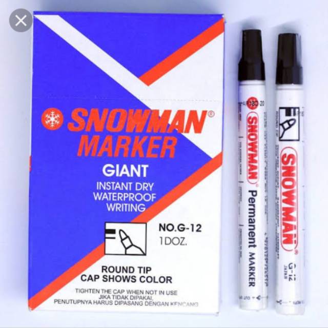 

SPIDOL SNOWMAN MARKER PERMANENT MERAH