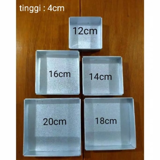 Loyang kue / Lapis MINI Segi Empat isi 5 ukuran