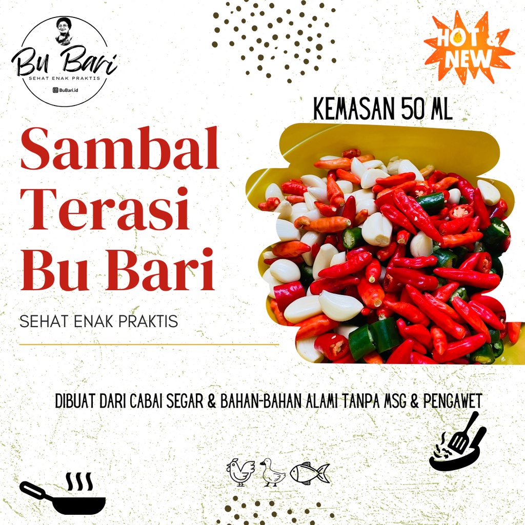

PROMO! Sambel Terasi Bu Bari - Kemasan 50 ml