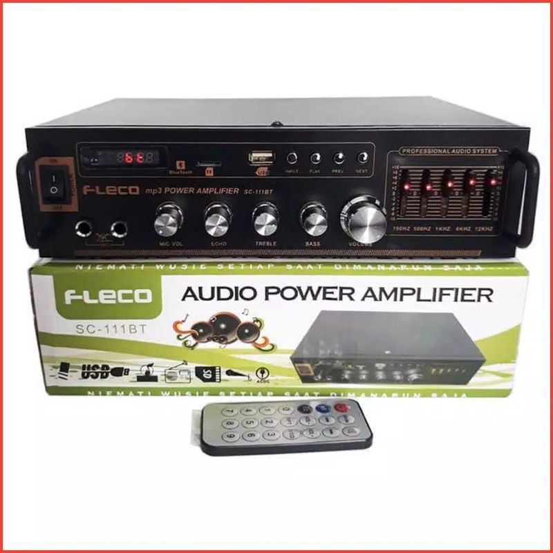 Fleco Amplifier Bluetooth Mini SC-111BT Stereo Karaoke