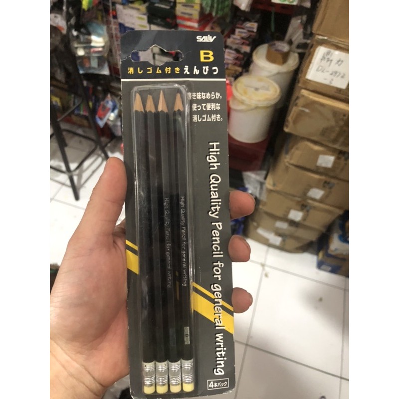 

pensil B 4 bu saliv sisa export ke jepang isi 4 blister