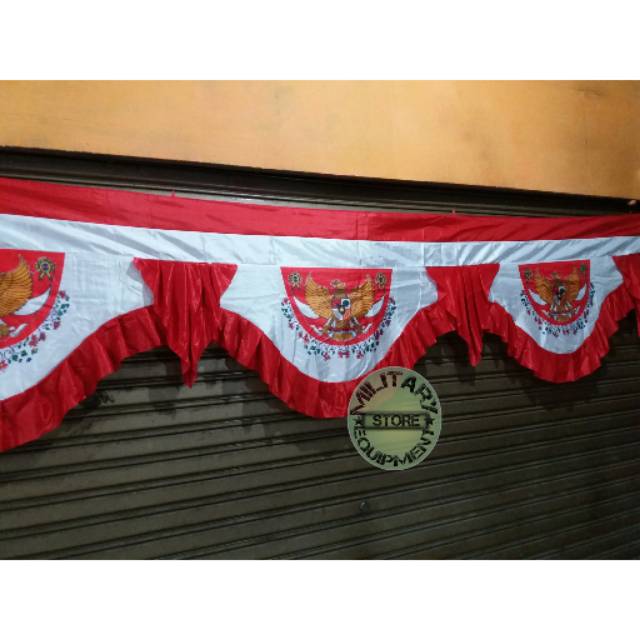 bendera umbul umbul background garuda 10 gelombang