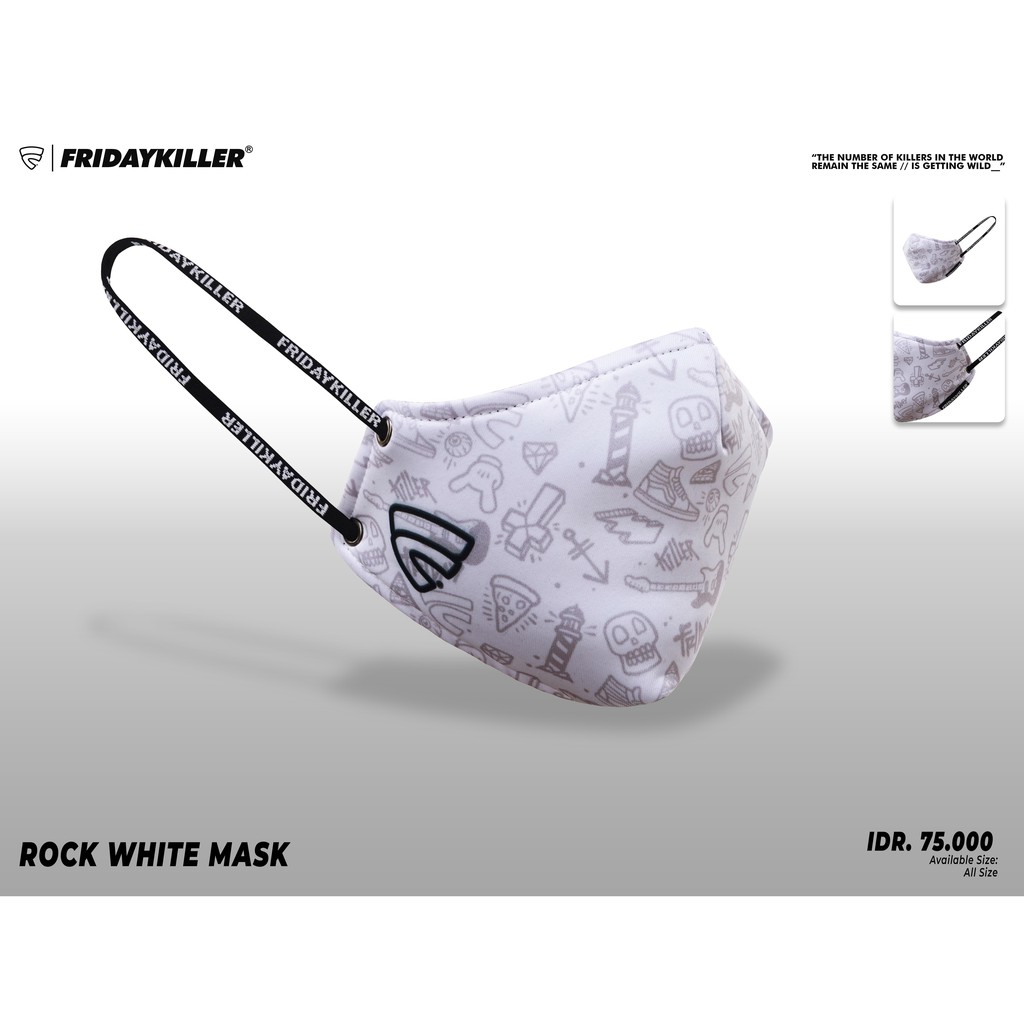 MASKER FRIDAY KILLER | ROCK WHITE MASK