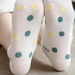 DF KK207 Kaos Kaki Wanita Pendek Ice Cream Sarung Kaki Unisex Semata Kaki Warna Hijau Motif Es Krim Ankle Socks Korean