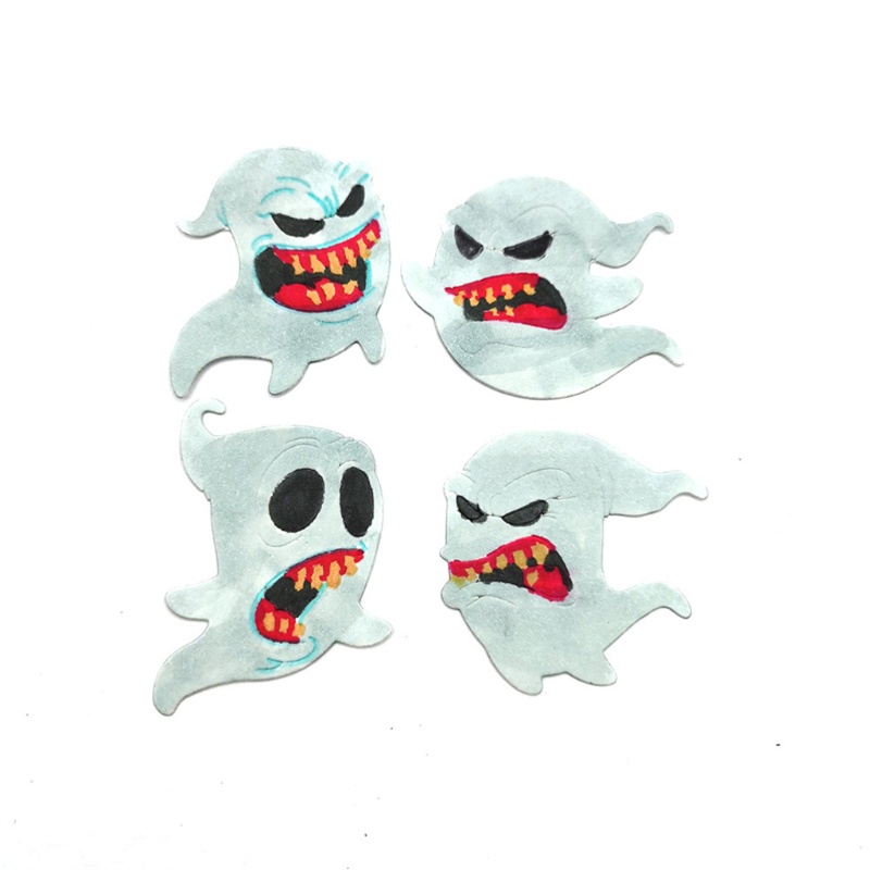 Cetakan Stensil Cutting Dies Motif Hantu Halloween Bahan Metal Untuk Scrapbook / Craft DIY