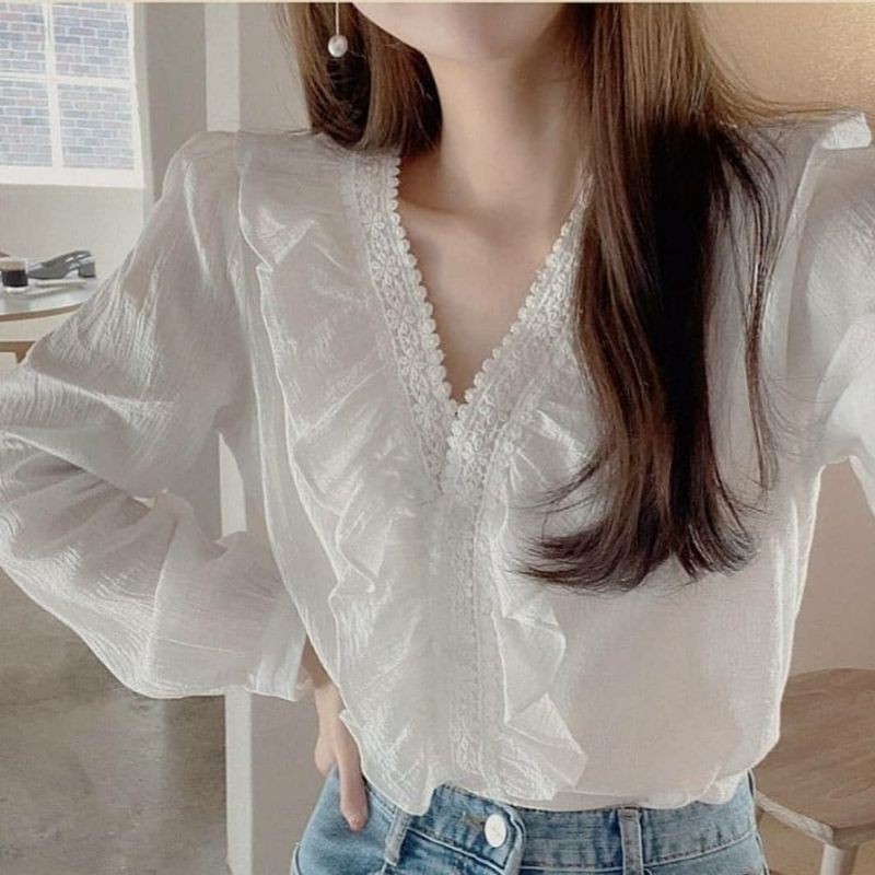 BLOUSE KOREA - SEONA BLOUSE - ATASAN WANITA - KOREAN STYLE  - BLOUSE