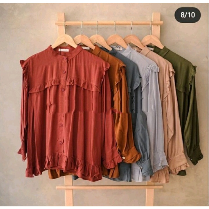BAJU ATASAN WANITA EBRILA BLOUSE OOTD HIJAB SELEBGRAM