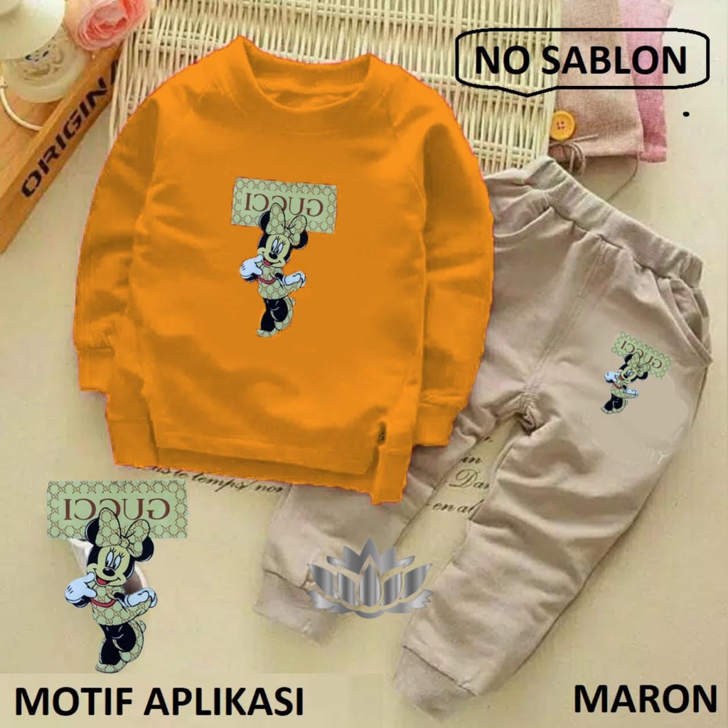 SETELAN MICKEY ICCUG / SETELAN ANAK-ANAK / FASHION ANAK / PAKAIAN ANAK-ANAK PEREMPUAN / SET ANAK