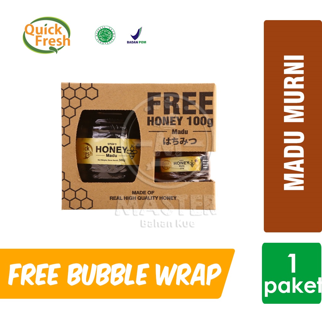 

Paket Quick Fresh Honey / Madu Murni Asli [Toples 500gr + Free 100gr]