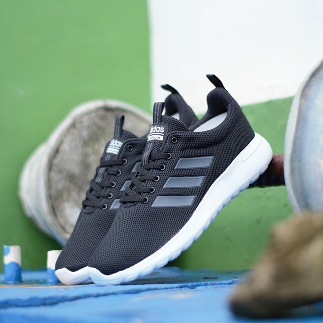 Sepatu Pria Adidas Cloudfoam Lite Racer Byd Black Grey