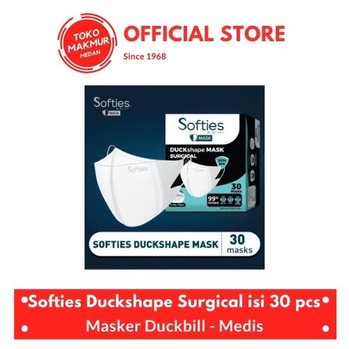 SOFTIES DUCKSHAPE MASK / MASKER DUCKBILL SURGICAL ISI 30PCS