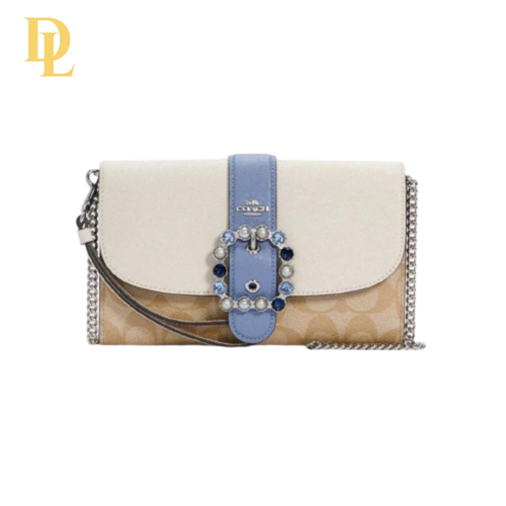 Coach Gemma Clutch Crossbody In Colorblock Signature Canvas (C1484)