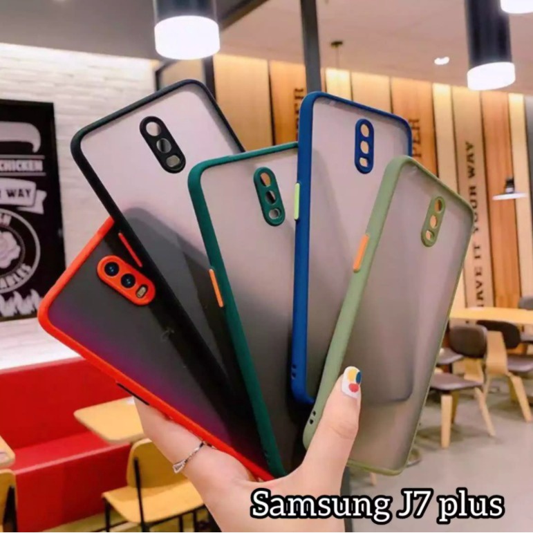 CASE MATTE SAMSUNG GALAXY J7 PLUS TRANSPARAN FUZE MACARON MY CHOICE - FA