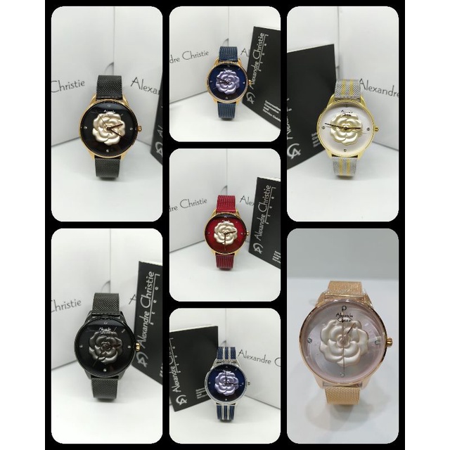 Jam Tangan Wanita Alexandre Christie cewek 2723 tali pasir AC2723 AC 2723