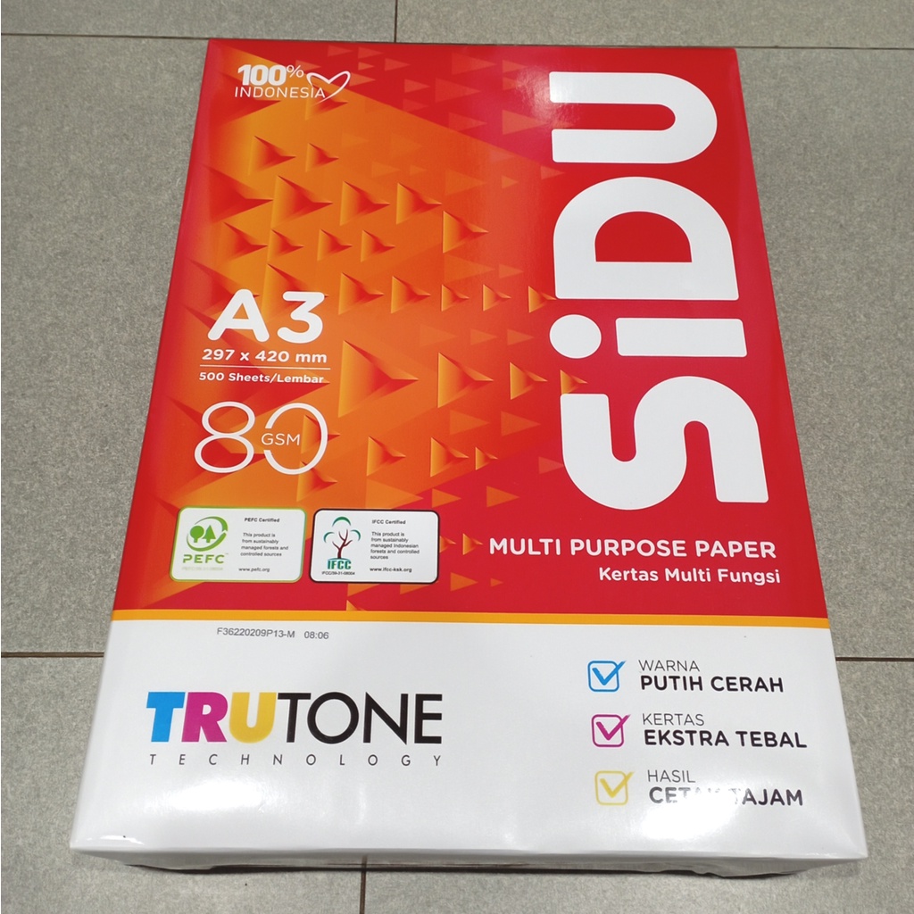 

Kertas HVS / Fotocopy SIDU A3 80 gram