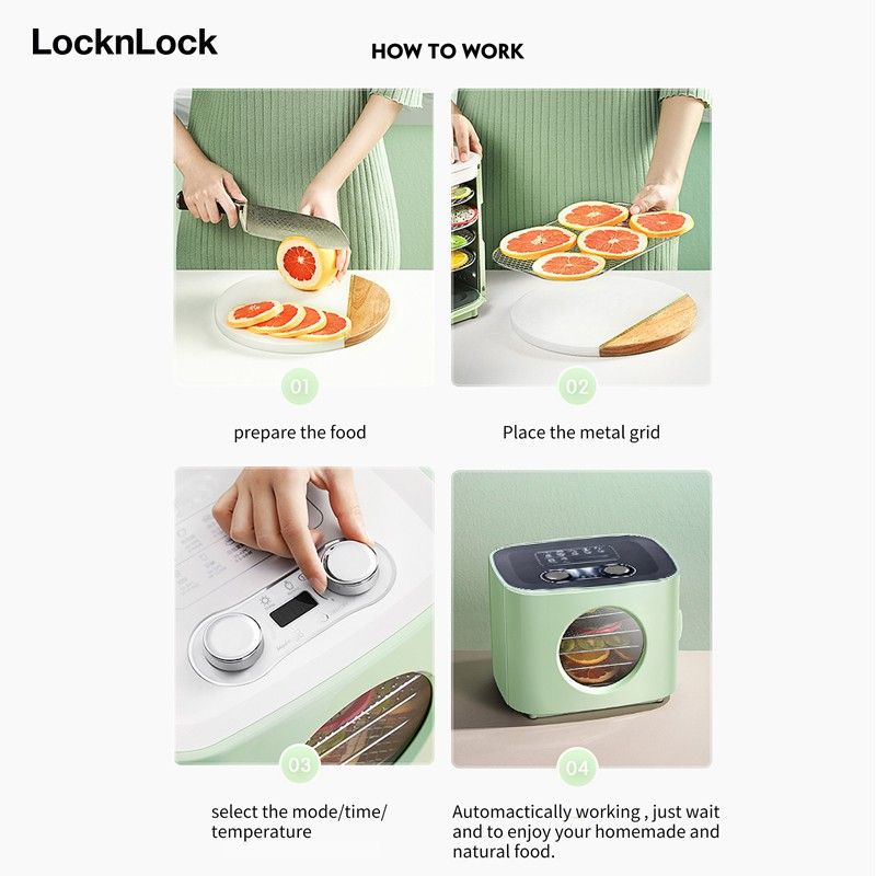 Lock n Lock Mini Food Dehydrator Mesin Pengering Makanan