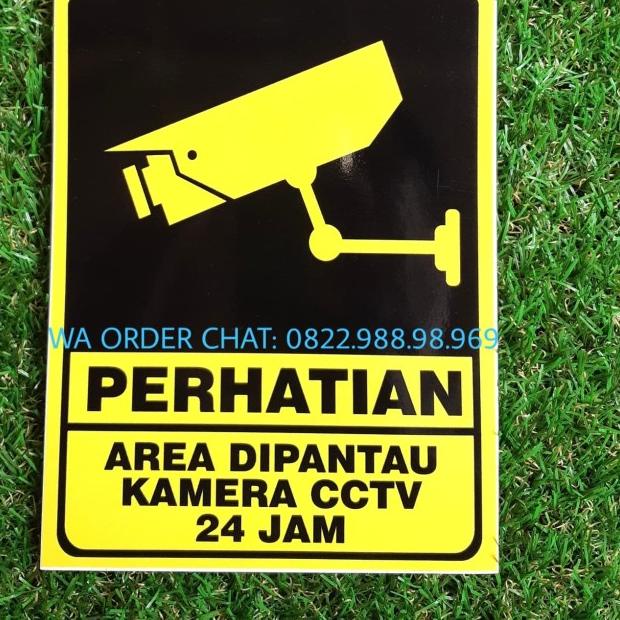 

✾ STIKER PERHATIAN AREA DIPANTAU KAMERA CCTV 24 JAM ☁