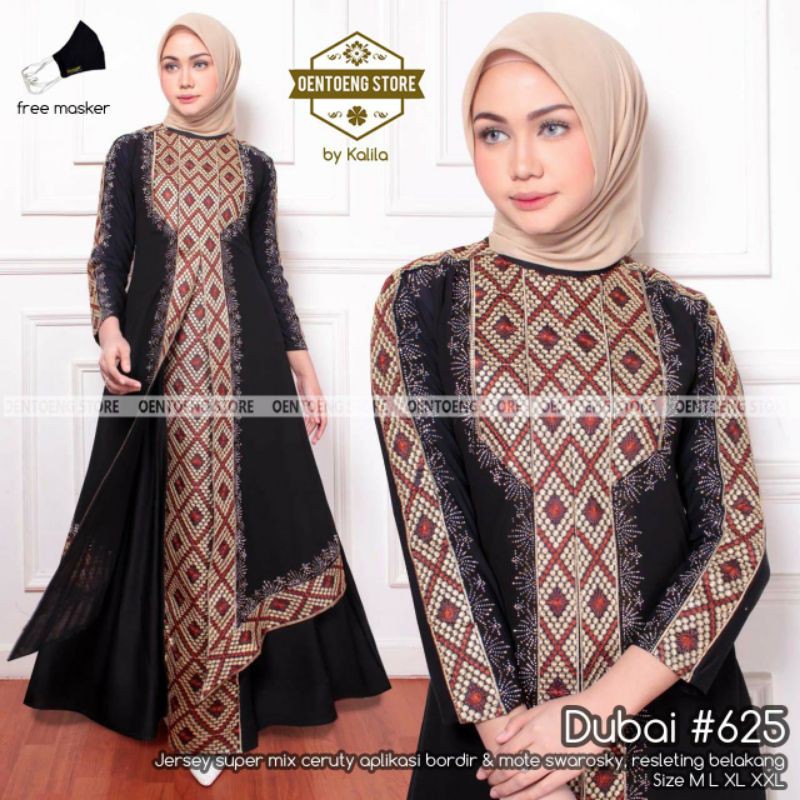 Gamis Turkey Dubai 625 by mega store farzolla 2 ori oentoeng store