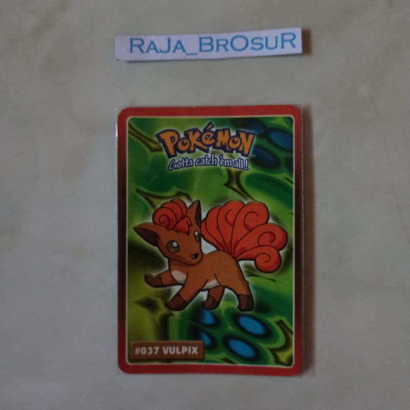Kartu Stiker Pokemon Card Jadul Langka Indigo League/Kanto Region Gen1 Cup Cup Pop CuCu Pop #037 VUL