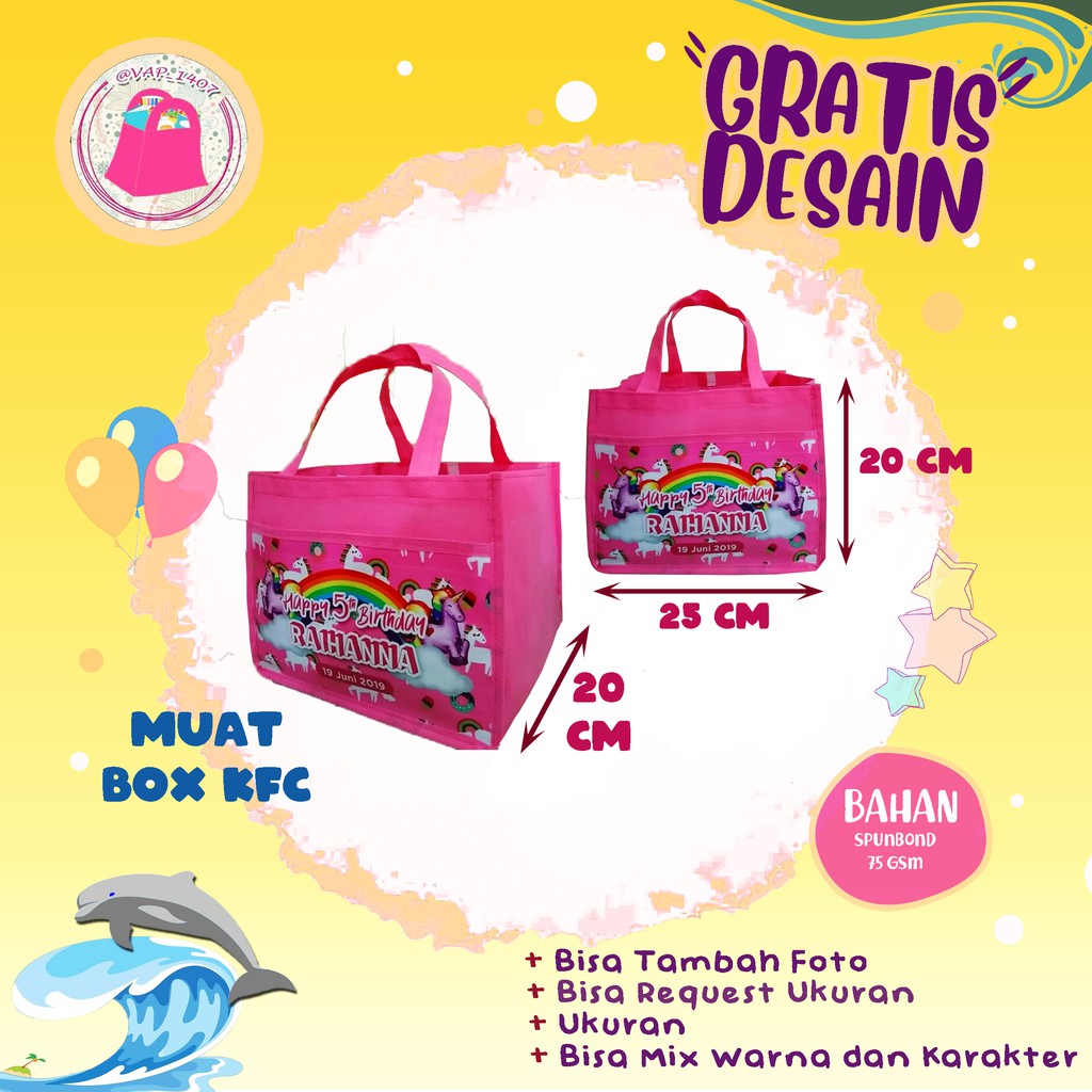 

TAS GOODIEBAG ULTAH UNICORN
