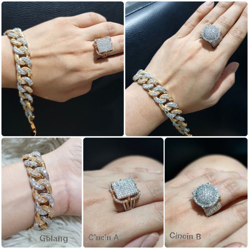Gelang Premium Lapis emas Mata Kilau Anti Karat Anti Alergi Bracelet Premium Quality 01