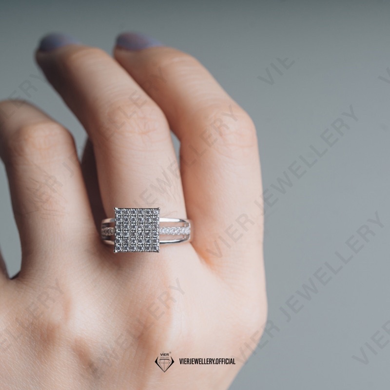 wynn edition ring / woman zirconia ring / cincin wanita lapis emas crystal zirconia 9628