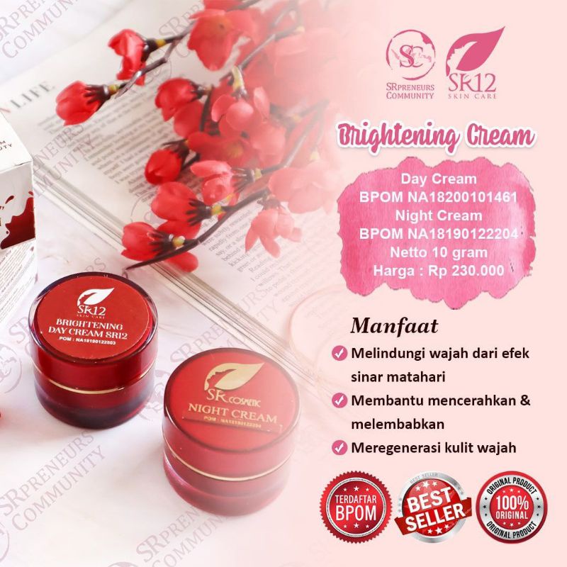 BRIGHTENING CREAM SR12 DAY CREAM // NIGHT CREAM SR12 HERBAL SKINCARE ORIGINAL