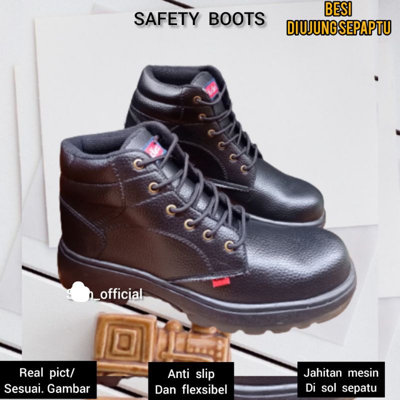 Jual Sepatu Safety boots ujung besi, Sepatu safety boots Shopee Indonesia