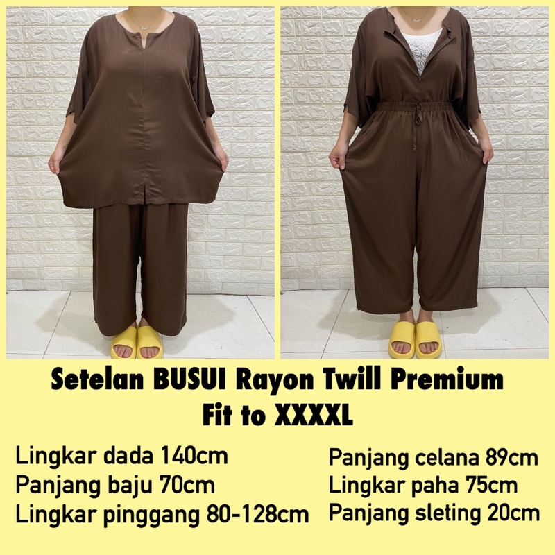 SETELAN CELANA PANJANG RAYON TWILL PREMIUM FIT TO 4XL BIG SIZE REAL PICT|BUSUI