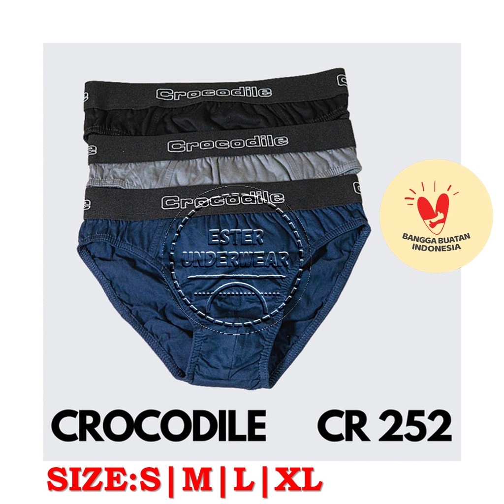 Celana Dalam Pria CROCODILE CR 252 ISI 3PCS|Celana Dalam Pria