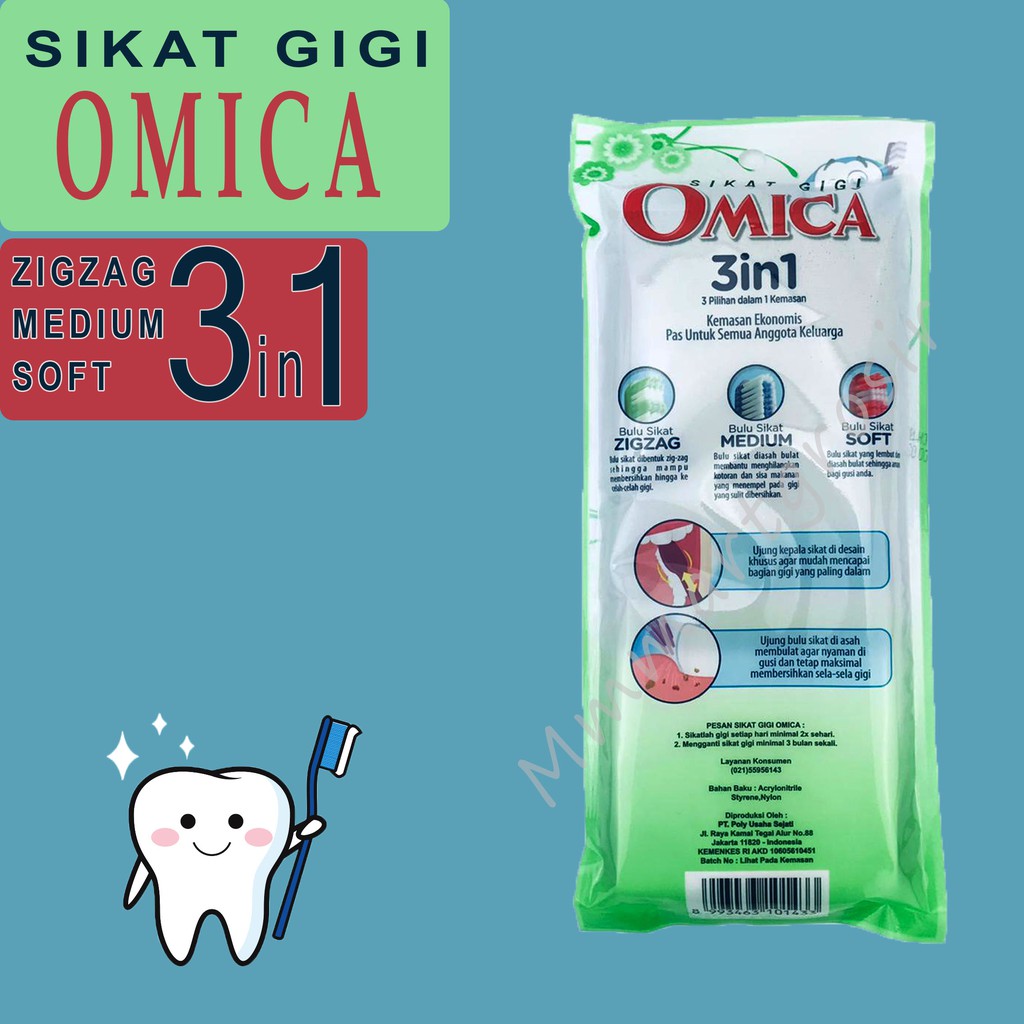 Sikat Gigi * Omica * 3in1 * 3 pcs