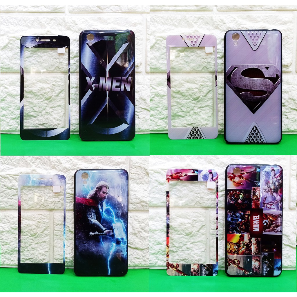 Hardcase Marvel + Anti Gores Realme C2 - Vivo Y53 - Oppo