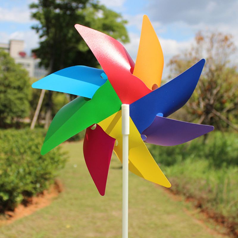 Mary Plastik Colorful Windmill Wind Spinner Mainan Anak Rumput Taman Halaman Pesta Decor Out