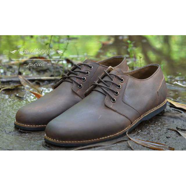 SEPATU PIEDE LOW MANNERS BROWN KULIT
