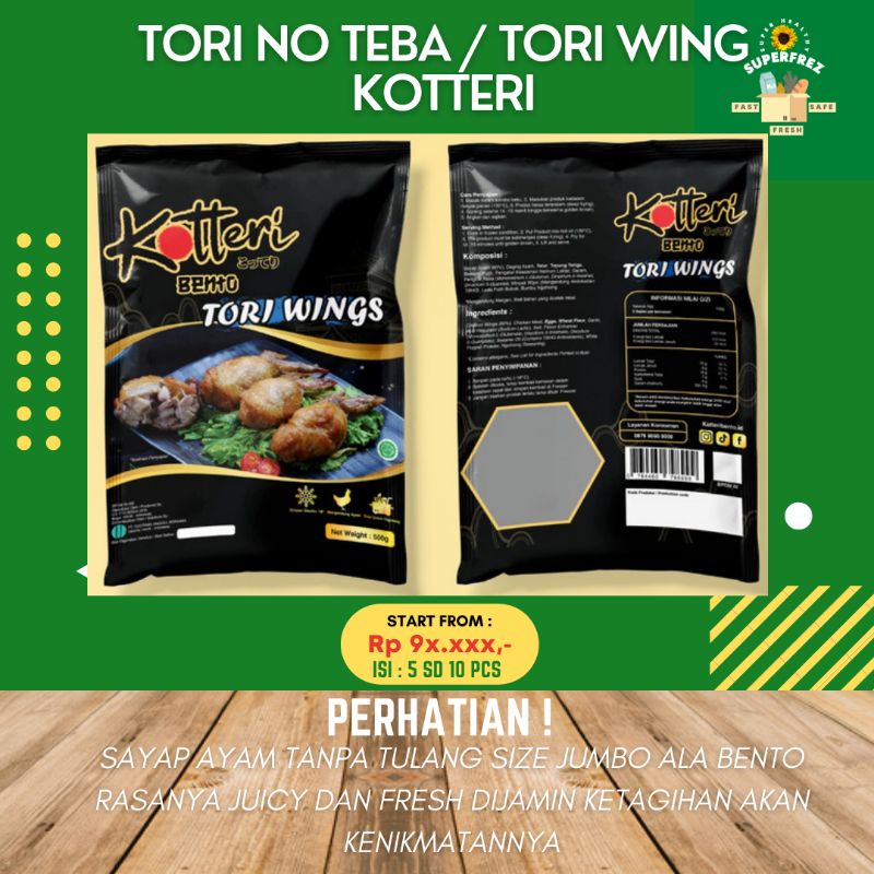 

Tori No Teba Wings Isi 10 (Rasa Mirip Bento Resto)