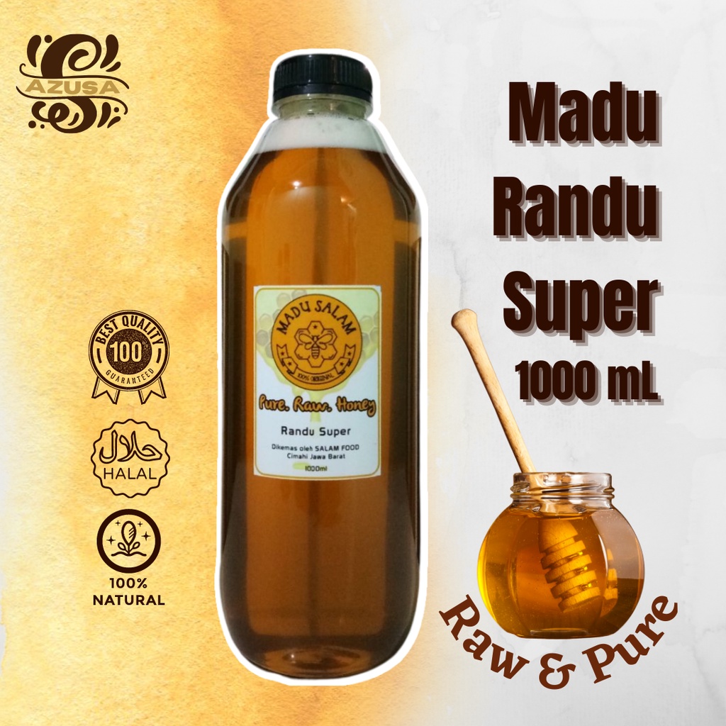 

Madu Randu Super 1000 mL/ Madu Murni Original 100%/ Madu Lebah Melifera/ Madu Asli Alami/ Natural Alami/ Raw & Pure Honey/ Madu Mentah Asli/ Super Food/ Immune Booster