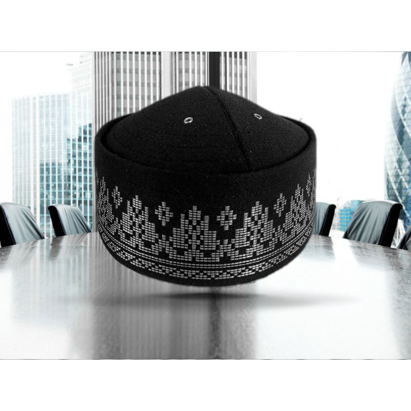 Peci bulat motif tenun kopiah songkok kualitas terjamin peci muslim dewasa dan anak