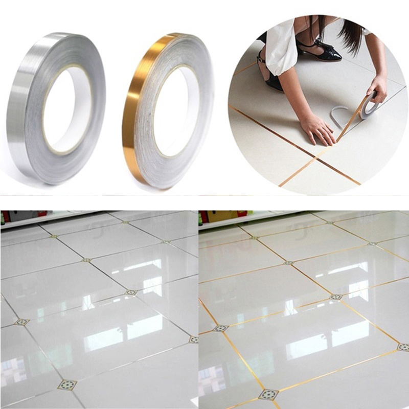 50 M/ Roll Ceramic Tile Mildewproof Gap Tape/ DIY Self-adhesive Waterproof Sealing Tile Gap Stickers/ Bathroom Home Floor Line Decal Decoration