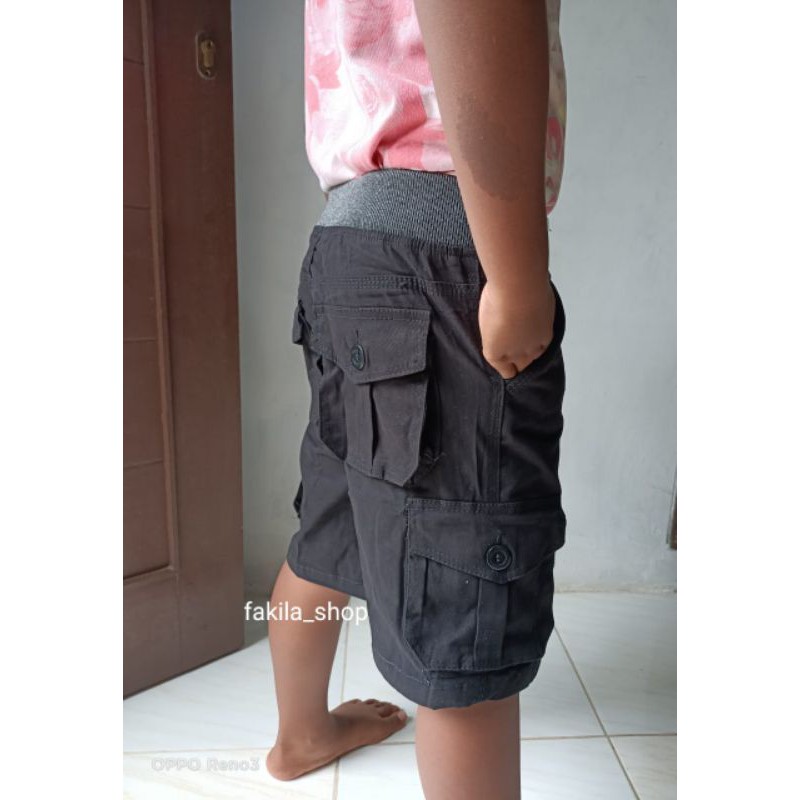 Celana Pendek Cargo Anak Laki Laki Pinggang Karet Original