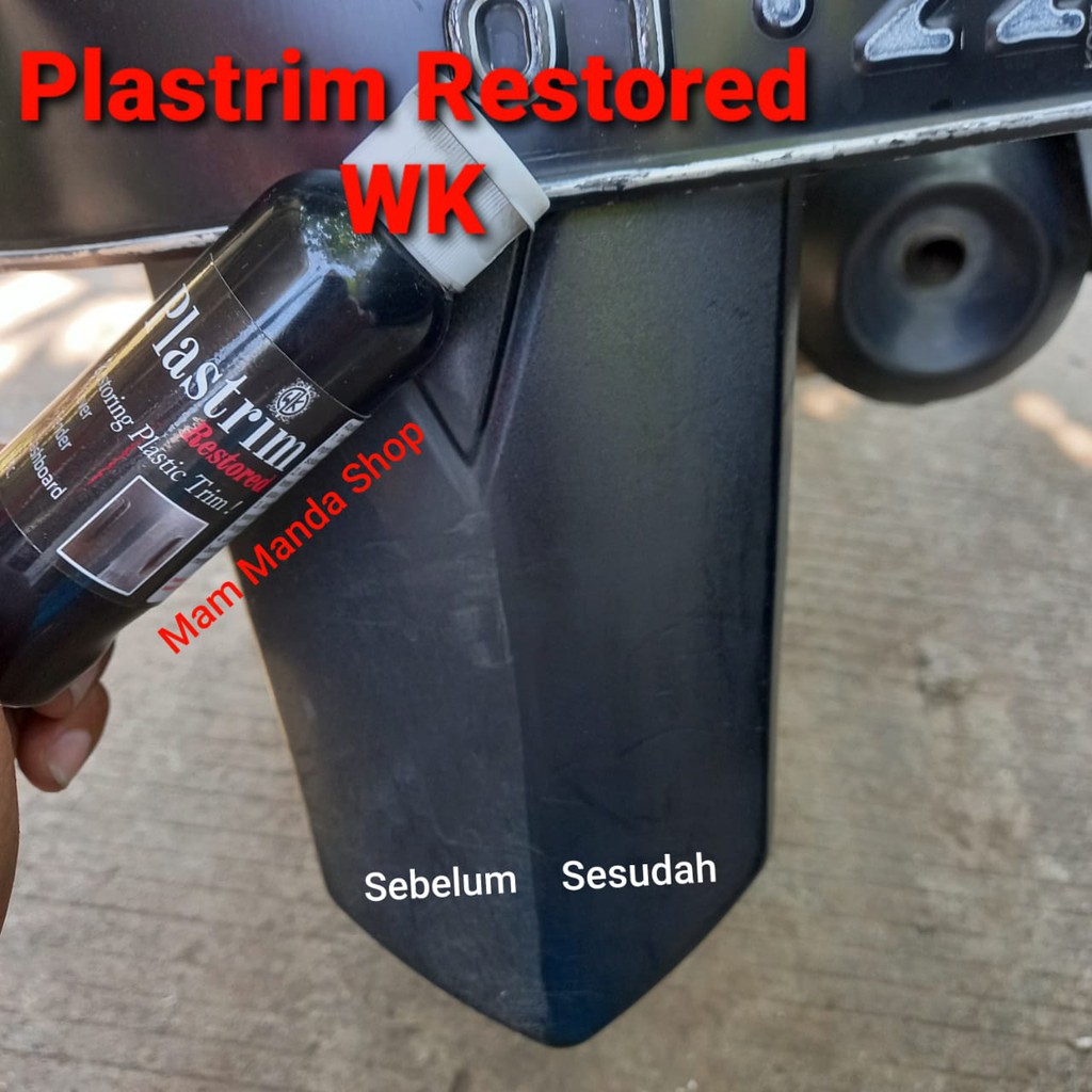 Penghitam Body Motor Permanen 100ml / Plastrim Restored 100ml / Dasbor / Spakbor / Plastic Trim