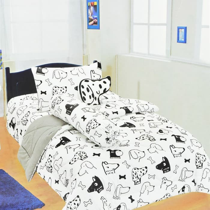 INFORMA - SPREI SET ANAK KIDS BEDDING SET MICROFIBER (D) DOGS BN17