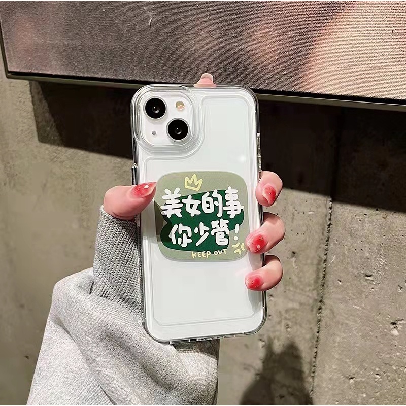 Case Bahan Akrilik Transparan Motif Gadis Cantik 13 Pro 13prm Untuk iPhone 11 7Plus 8Plus Xr XS 13 12 Pro Max