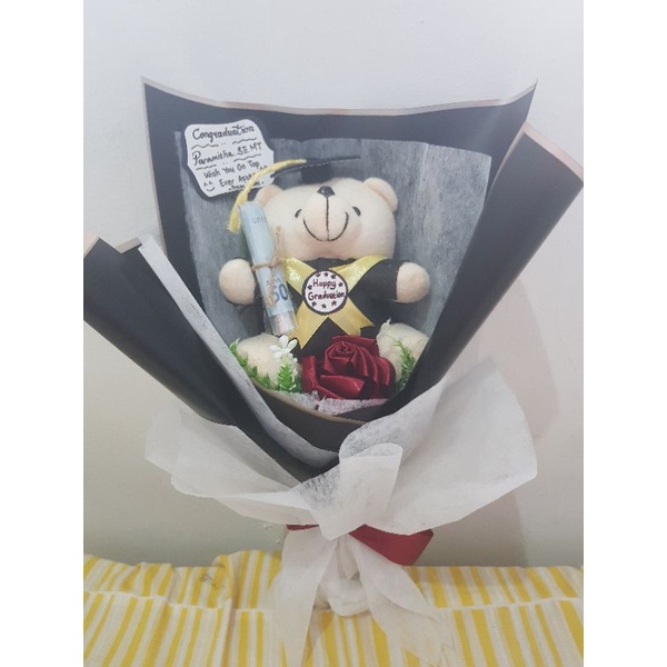 Buket Bunga buket uang boneka Kado wisuda unik