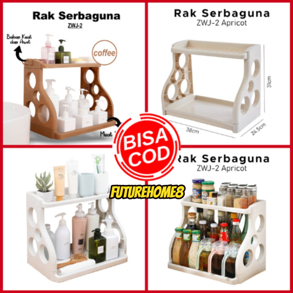 Rak Serbaguna Plastik Tebal serbaguna Bumbu Dapur Kecap Bumbu 2 Susun Botol Toples portable