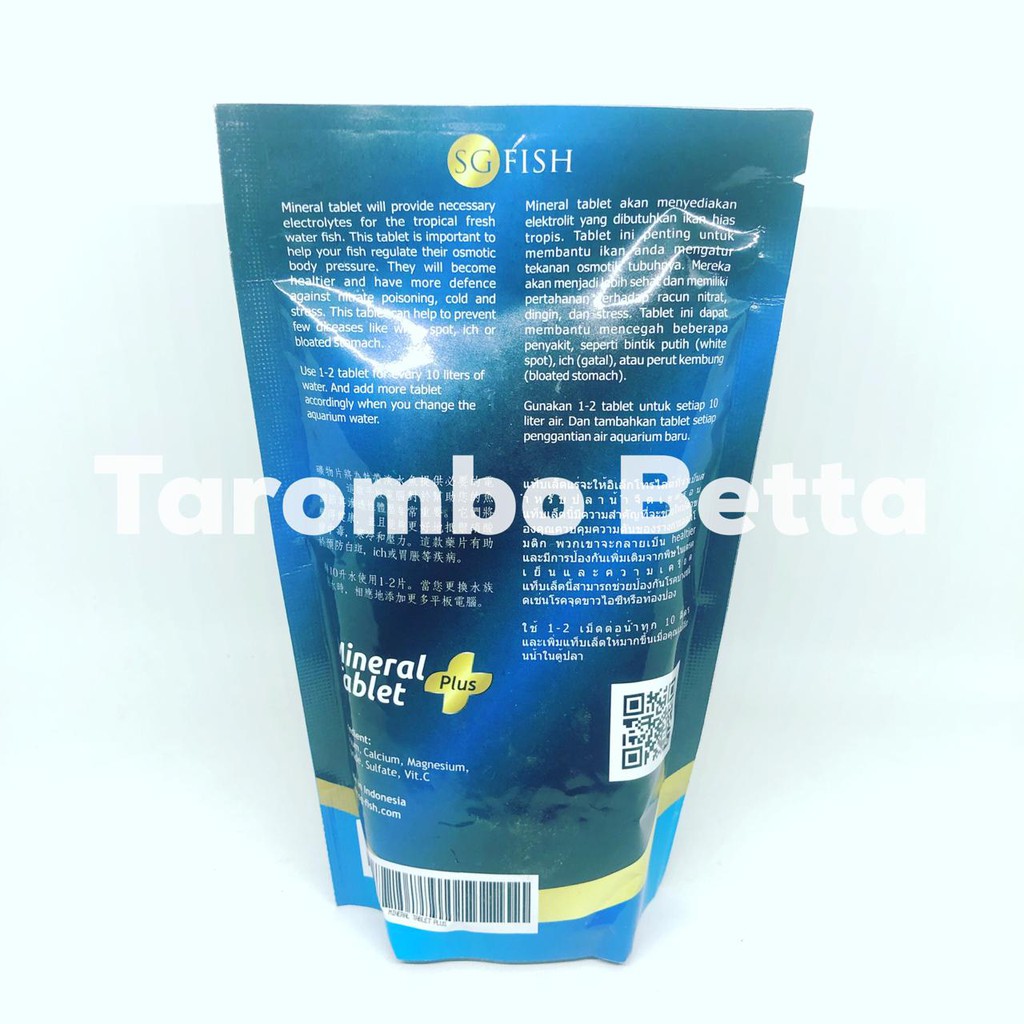 SG FISH - MINERAL TABLET PLUS With Vitamin Vit C Garam Ikan 40 Tablet 280 Gram 280gram 280gr