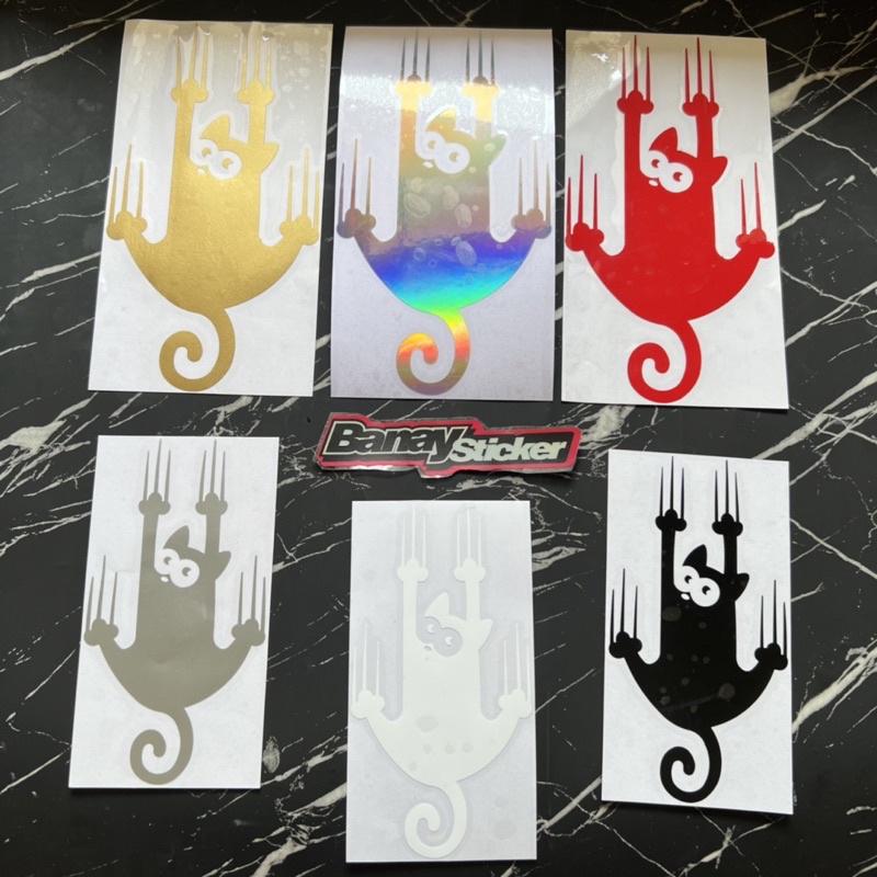 STICKER STIKER KUCING NYAKAR CUTTING