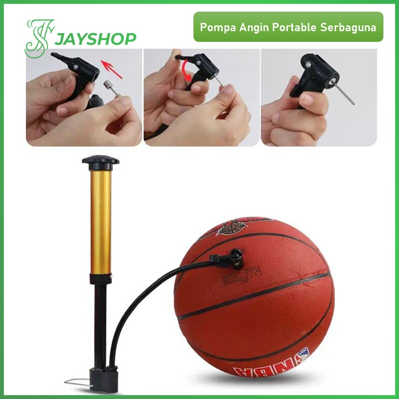 Pompa Angin Mini Portable Pompa Angin Ban Sepeda Balon Bola Serbaguna